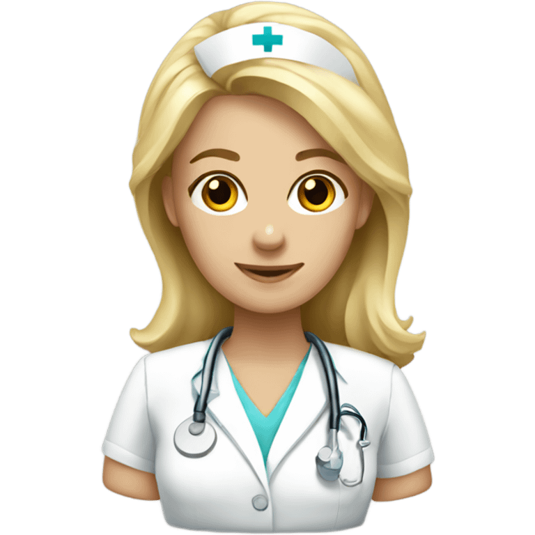 Blonde hospital nurse emoji