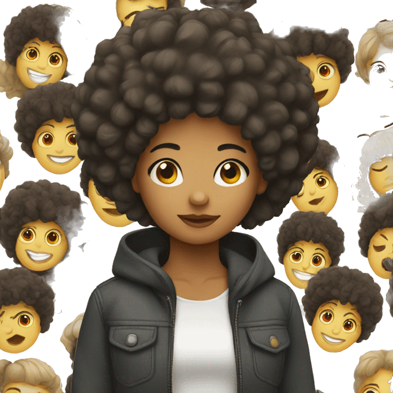 girl with afro  emoji