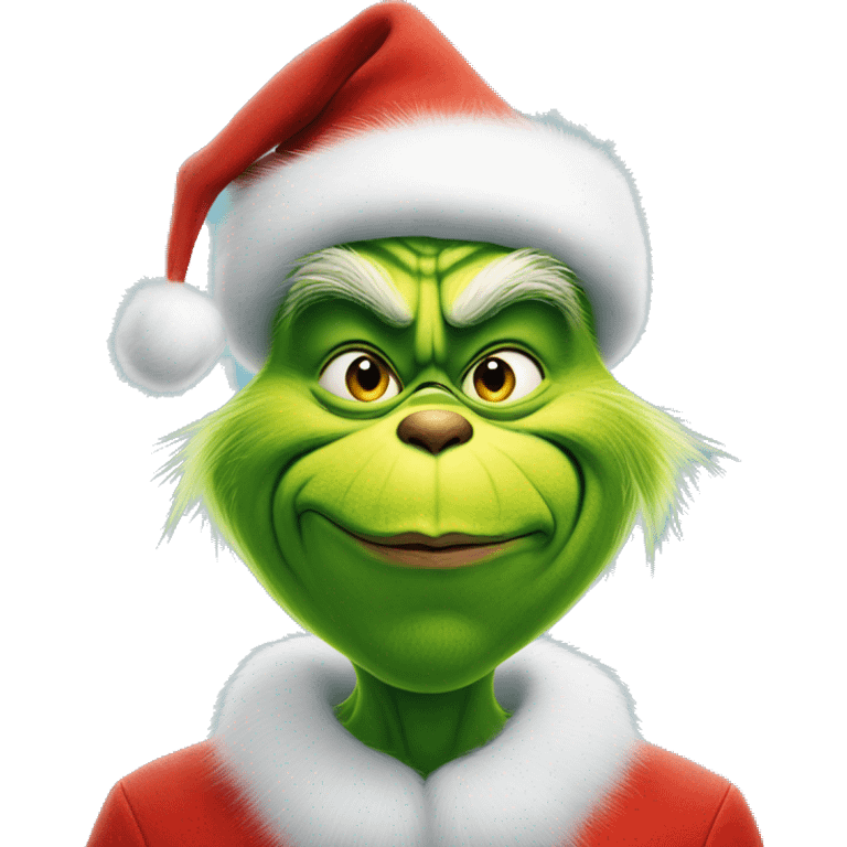 the grinch kiss santa emoji