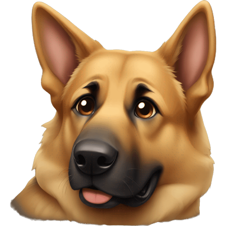 A Tired German shepherd emoji