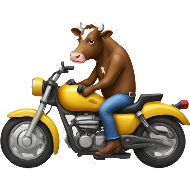 Cow on a motorcycle  emoji