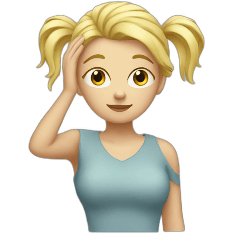 Blonde holding her head emoji