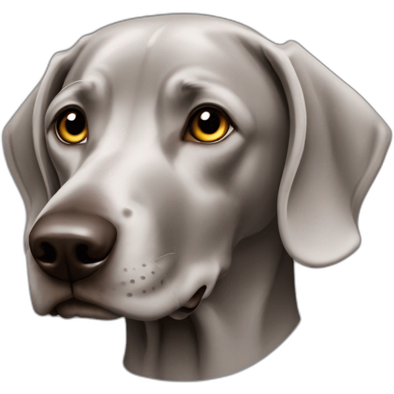 shorthair weimaraner head  profile emoji