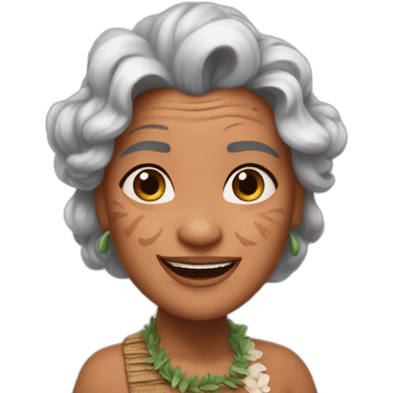 Grand mother Moana Disney happy emoji