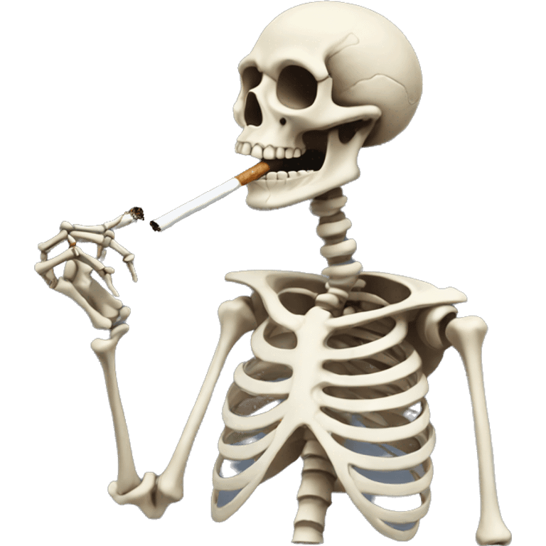 Smoking skeleton emoji