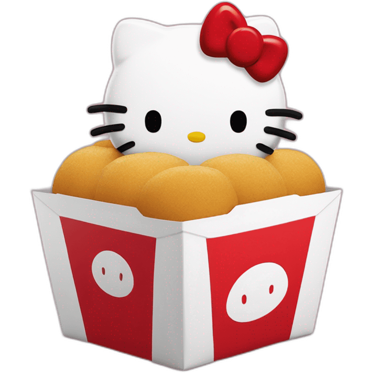 Hello kitty eat mcdo emoji