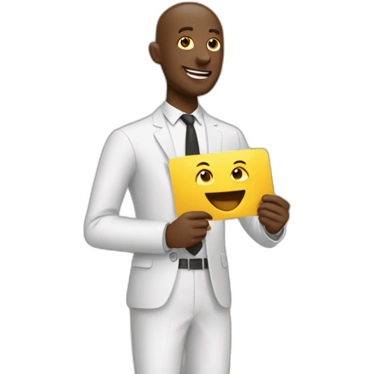 man holding loyalty card emoji