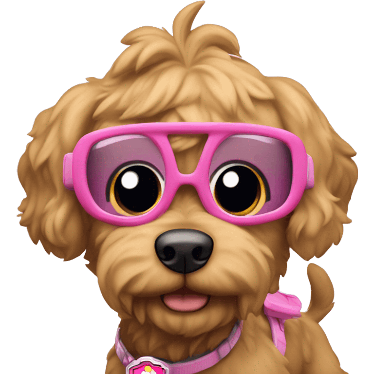  tan fur cockapoo Paw patrol skye with pink goggles  emoji