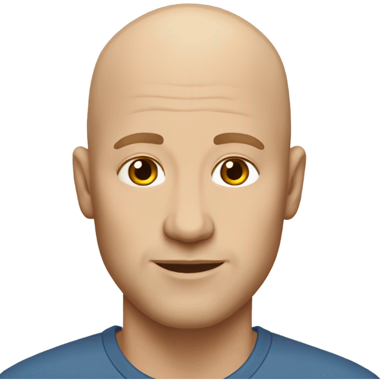 Bald white  man with light brown skinned woman emoji