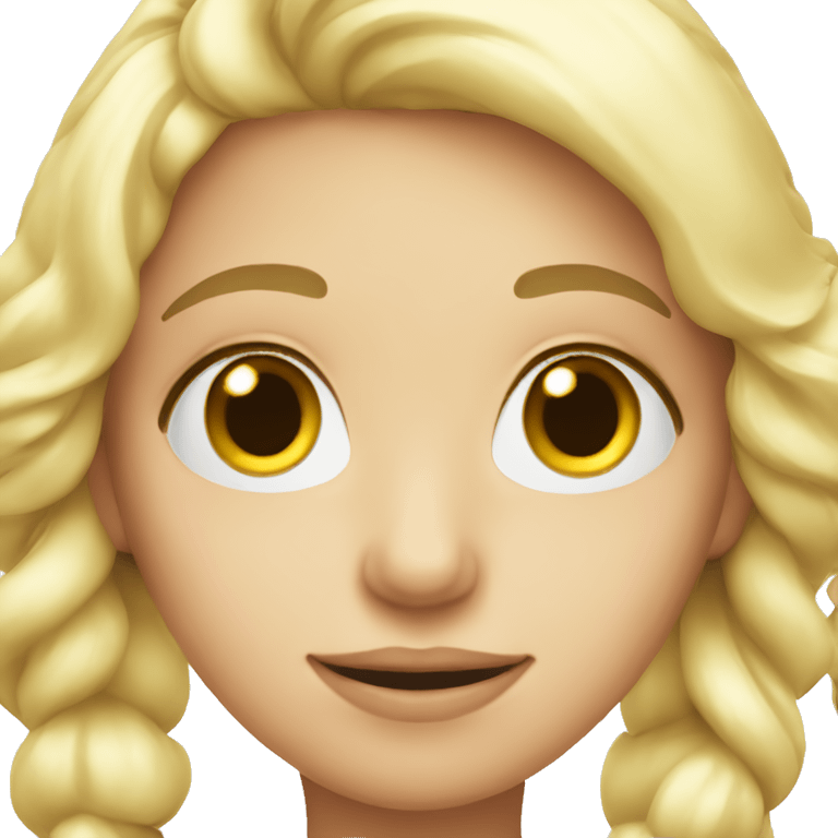 Cute christmas blonde girl emoji