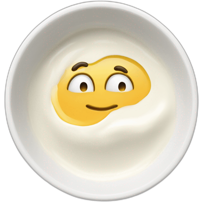 white sauce dipping dish emoji