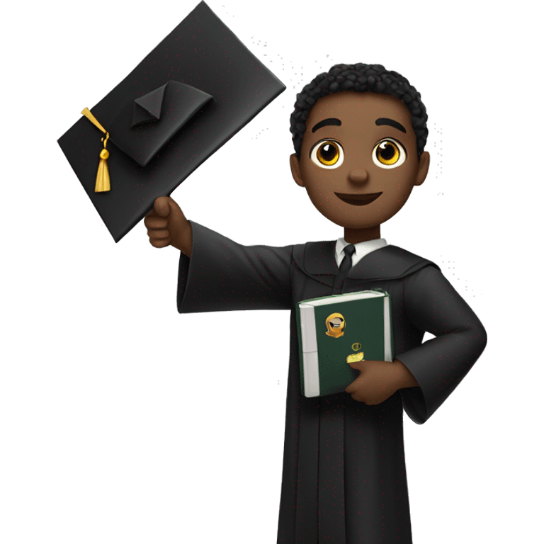 Black Panther  recieving diploma emoji