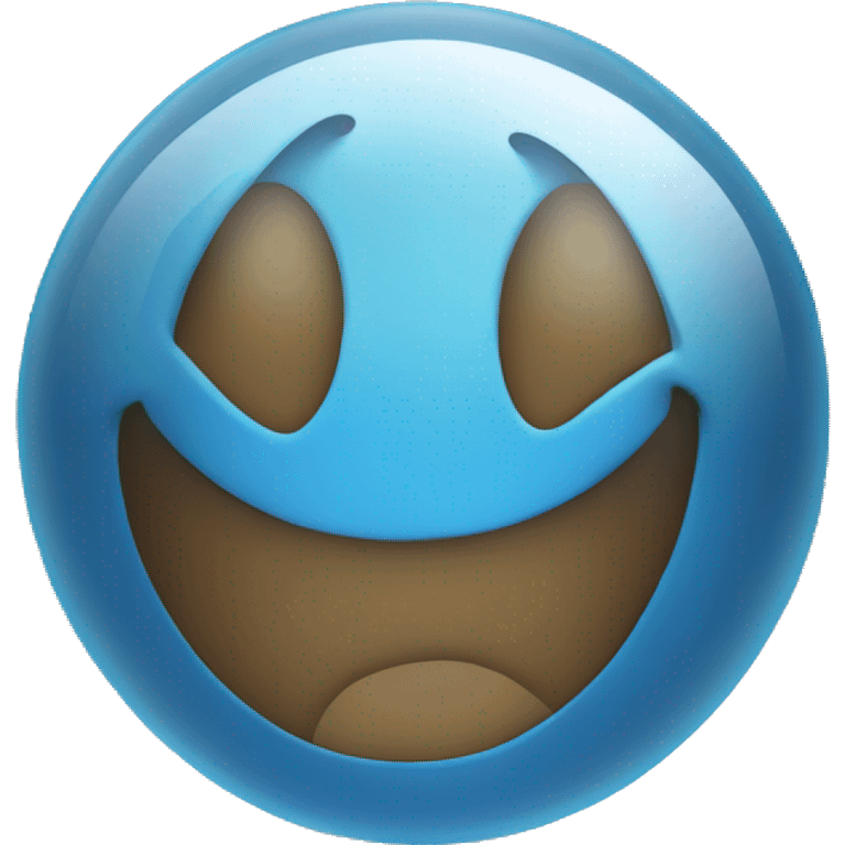 glossy blue ball made of glass emoji