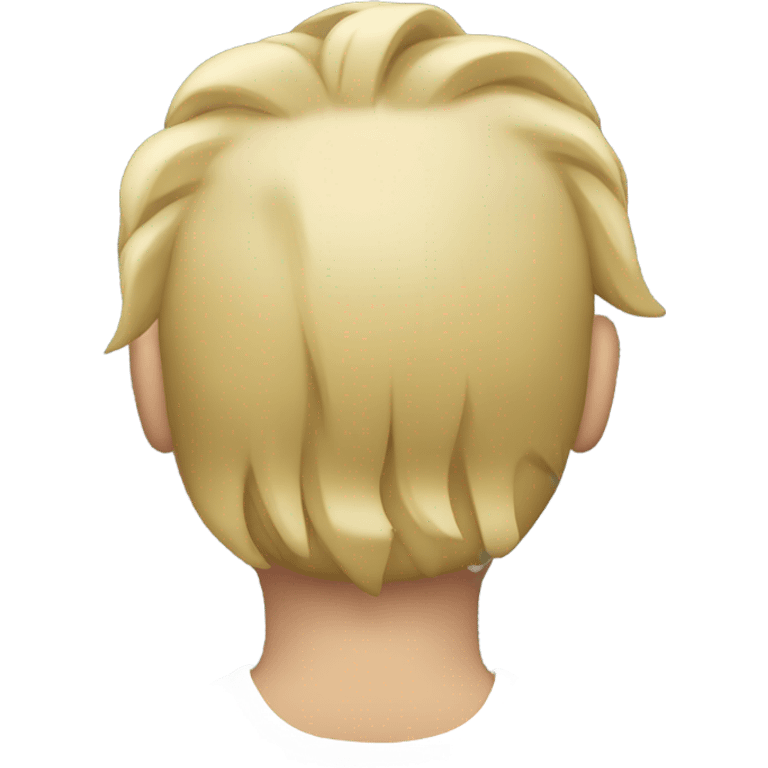 male mid long blonde hair rear emoji