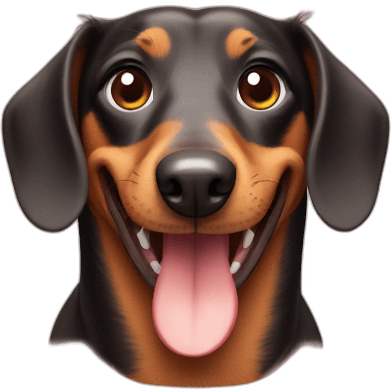 dachshund smiling emoji