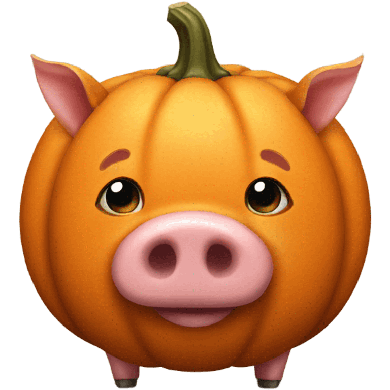 Pumpkin pig emoji