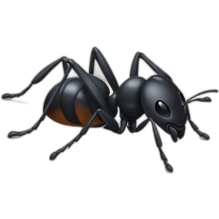 A dark ant emoji