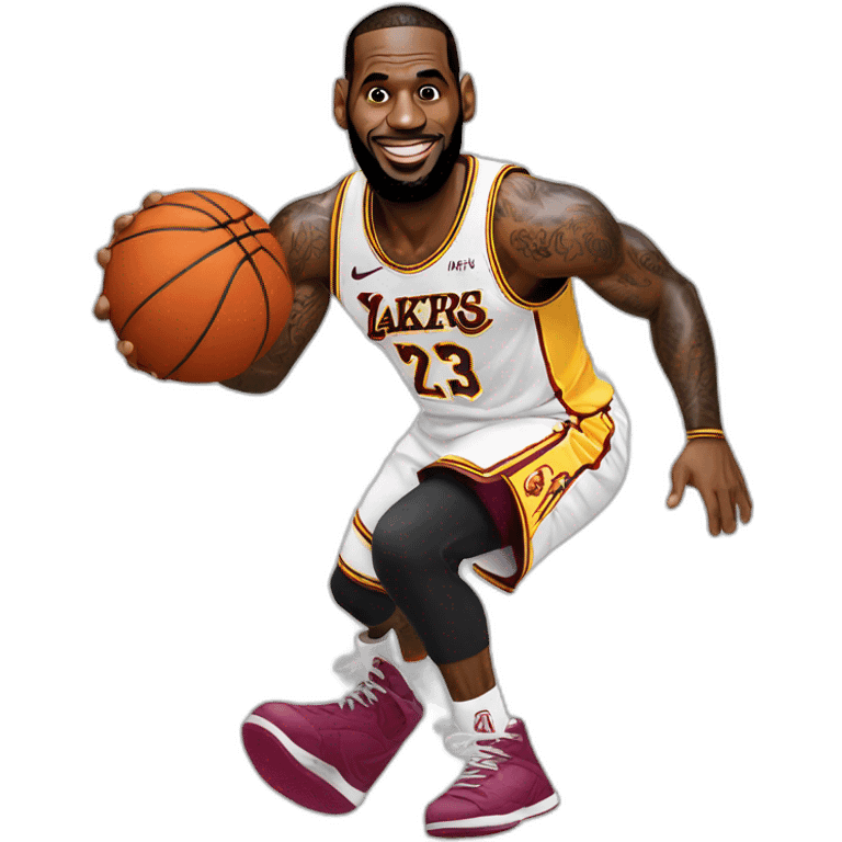 Lebron james holding a basketball emoji