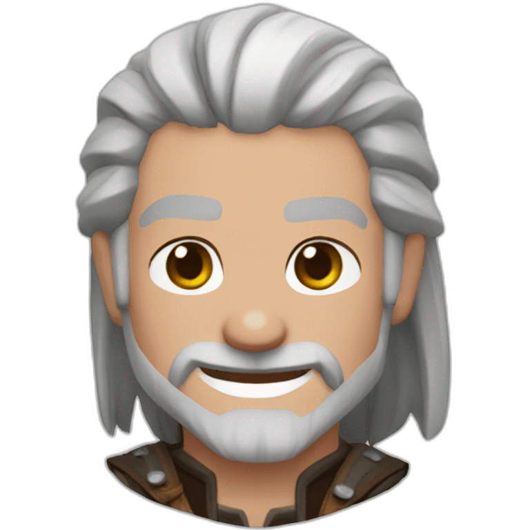 Geralt of rivia smiling emoji