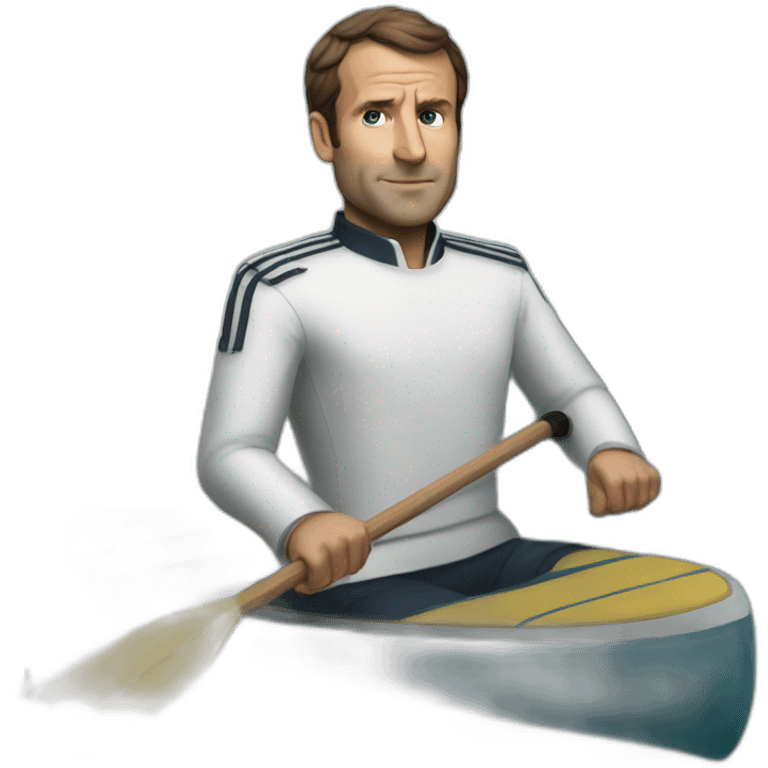 Macron who does paddle emoji