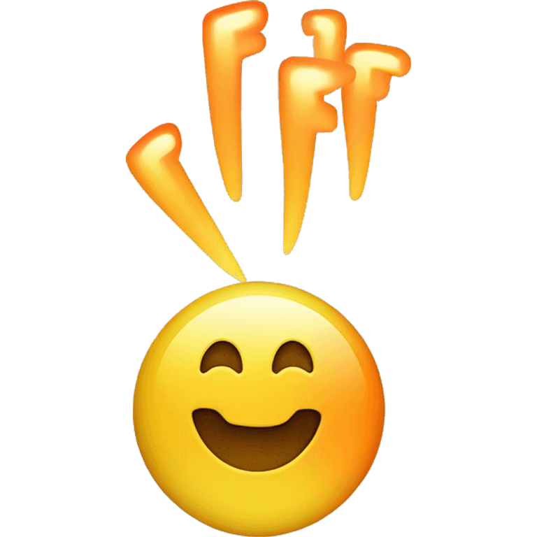 A circular Twitch-style emoji, yellow to orange gradient background, stylized white "F" in the center, conveying energy and excitement. emoji