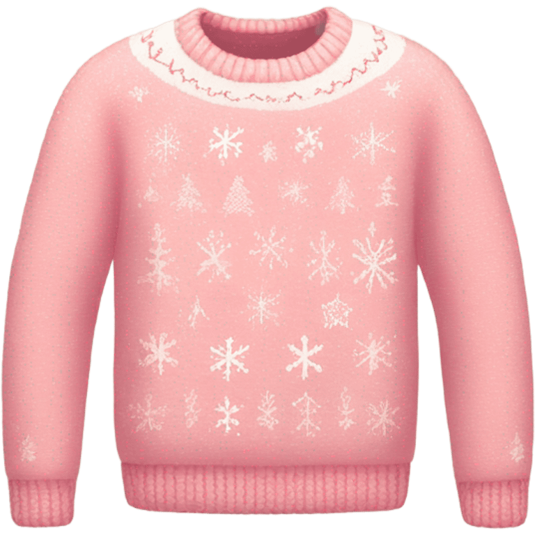 Light pink Christmas sweater  emoji