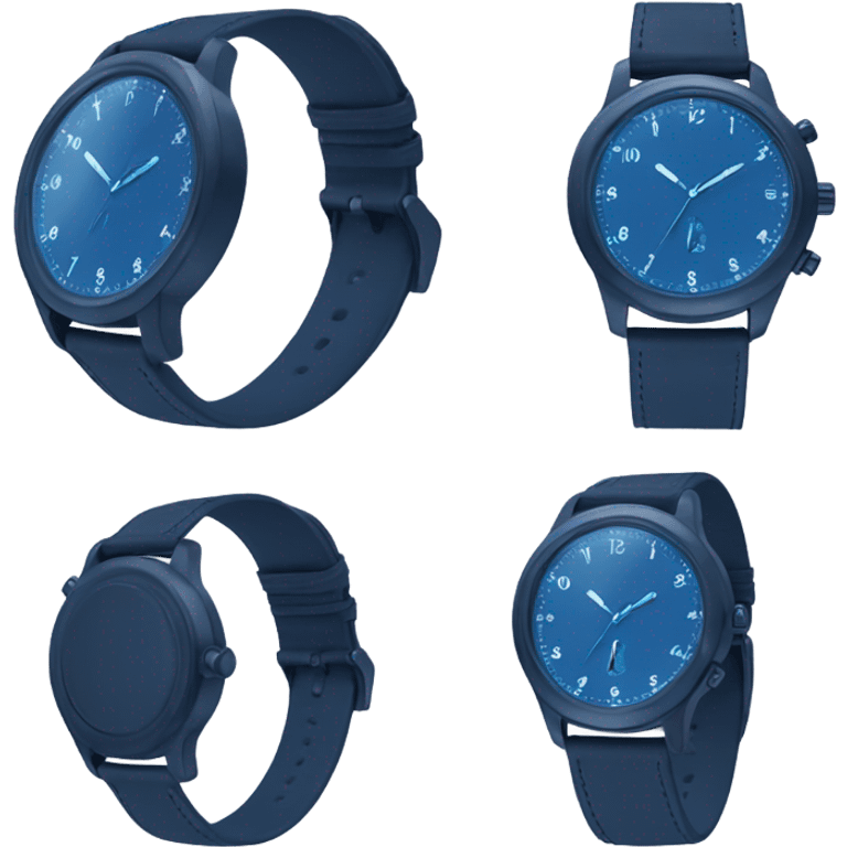 dark blue 
wrist watch emoji