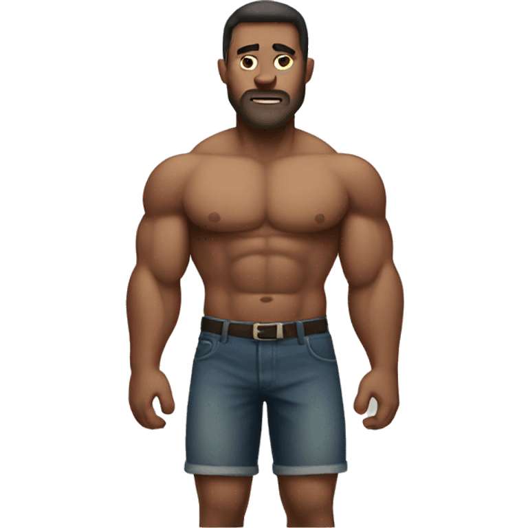 large muscular man emoji