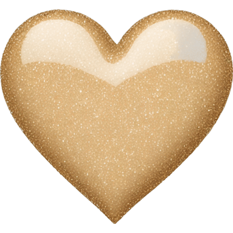 Beige heart with glitter emoji