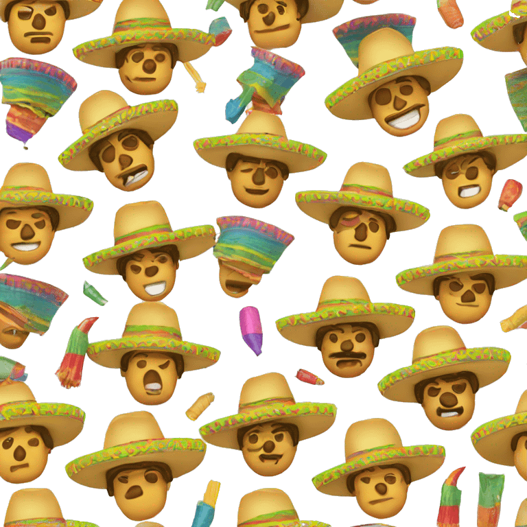 Mexican with sombrero and piñata emoji