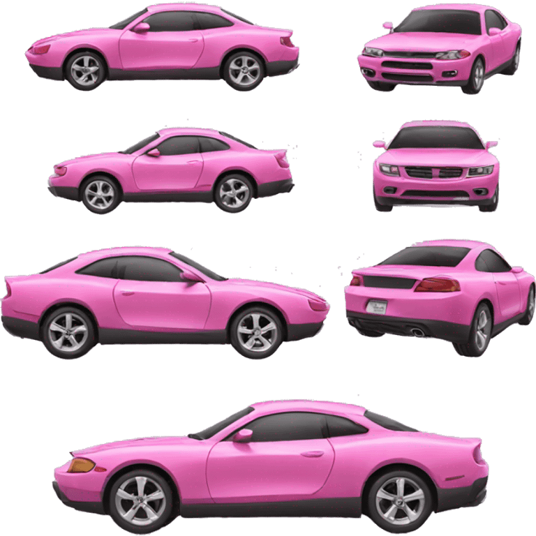  pink car with spoiler emoji