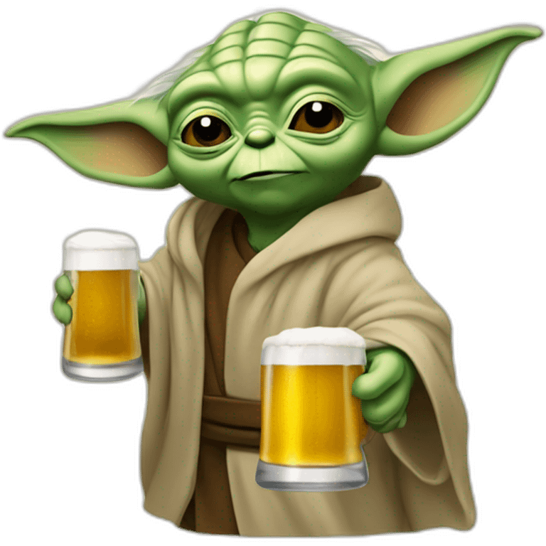 Yoda qui boit une bière emoji