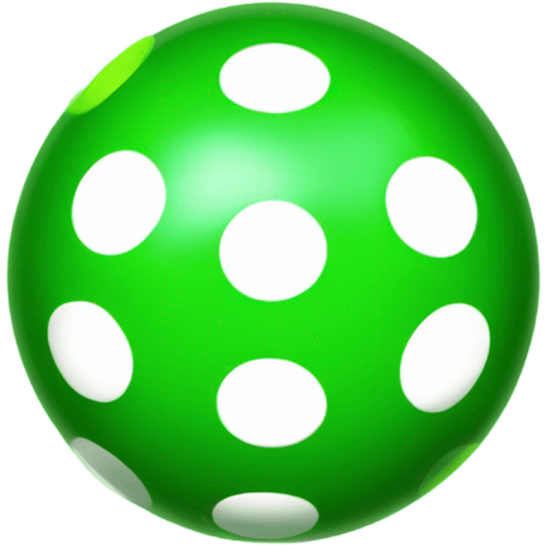 Neon green ball with round, evenly spaced holes emoji