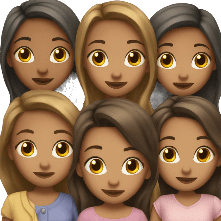 Girl with 5 baby emoji