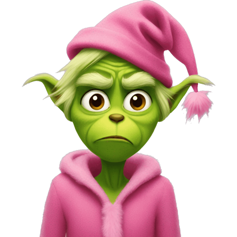 grinch with pink nails emoji