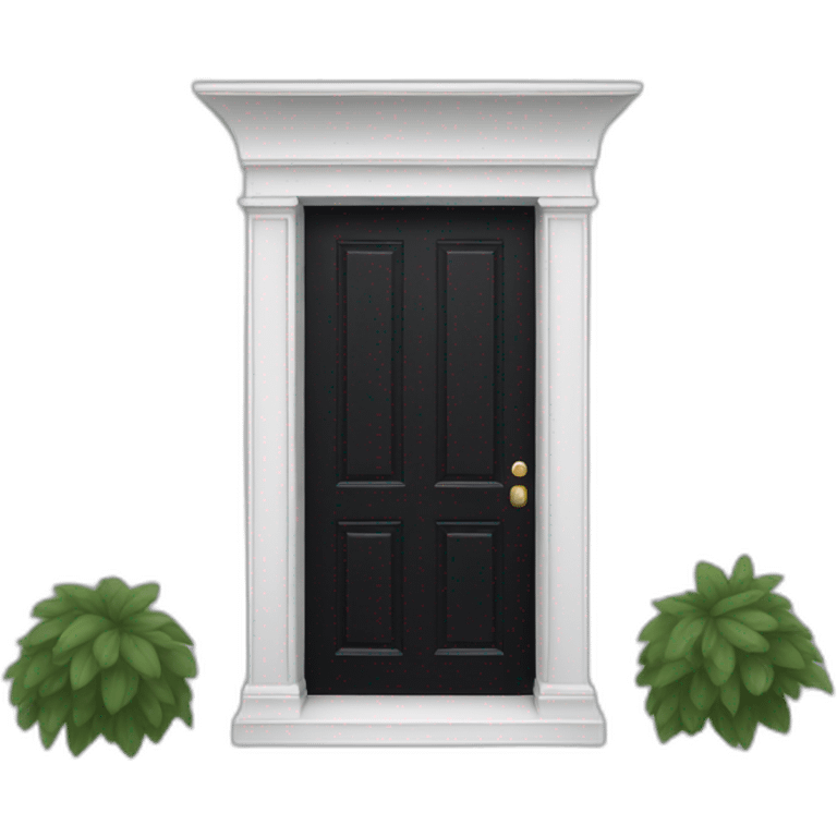 White black door emoji