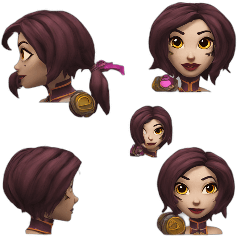 moxxi's from borderlands intrigued face emoji