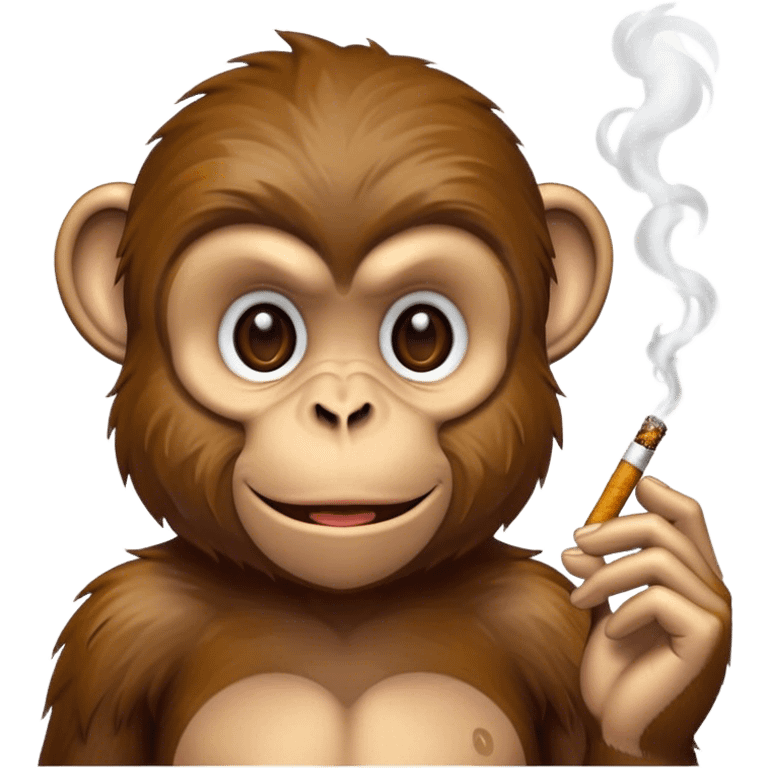 Monkey smoking emoji