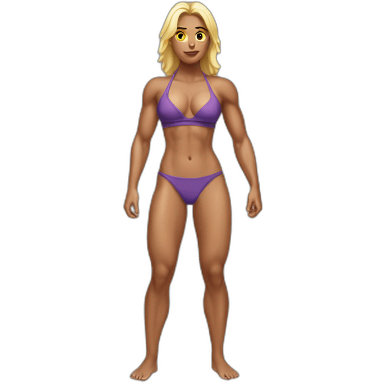 Muscular woman bikini emoji