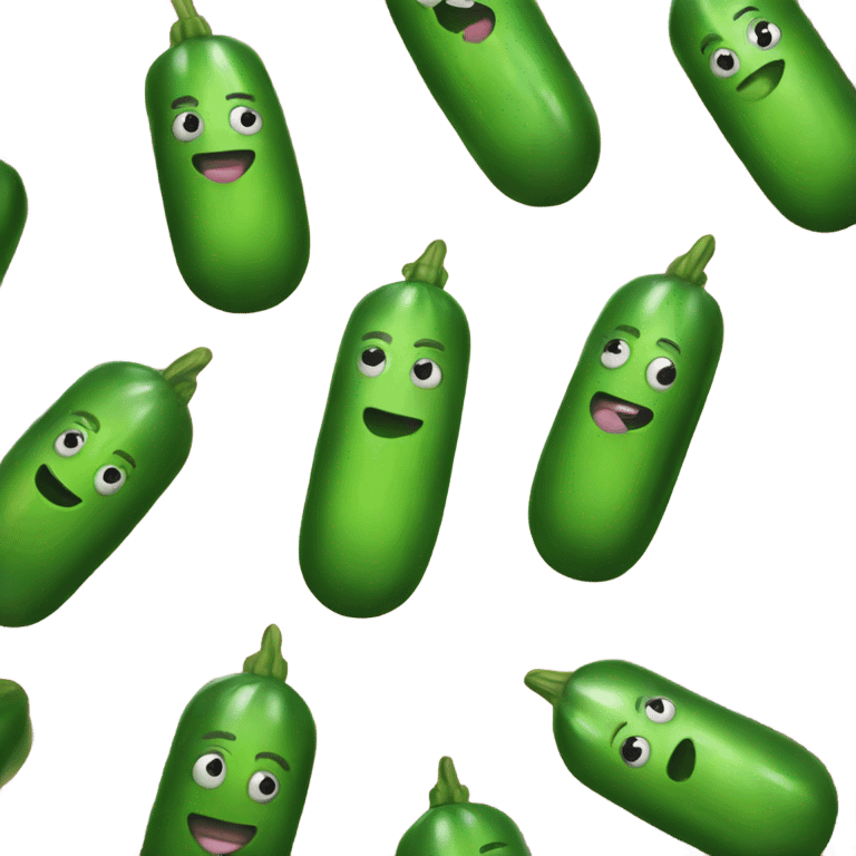 Pickle dancing in glitter emoji