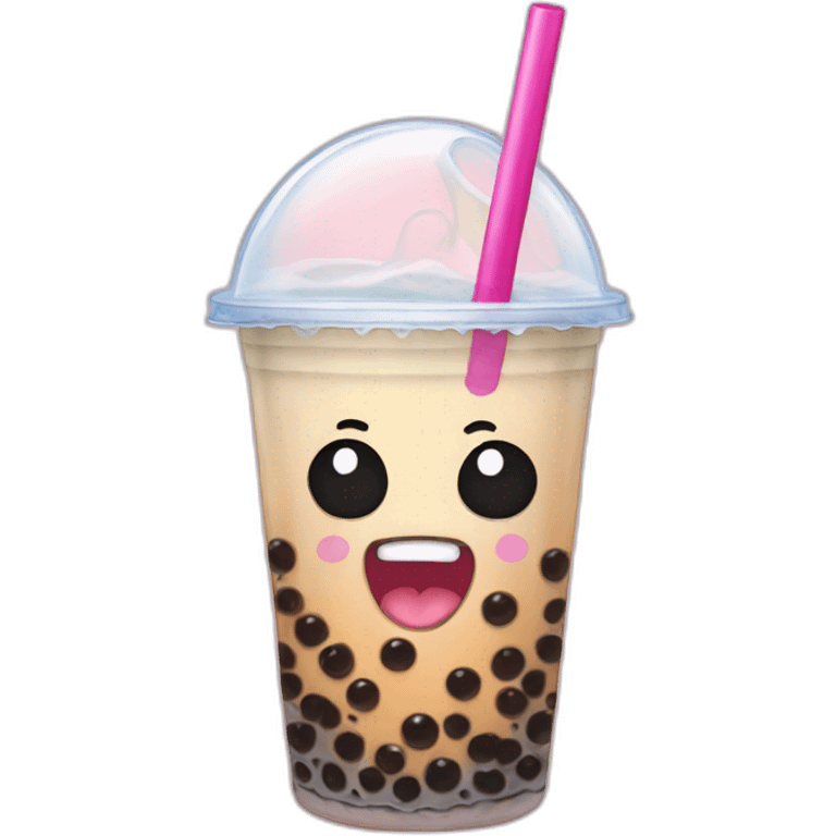 bubble tea joy crying emoji