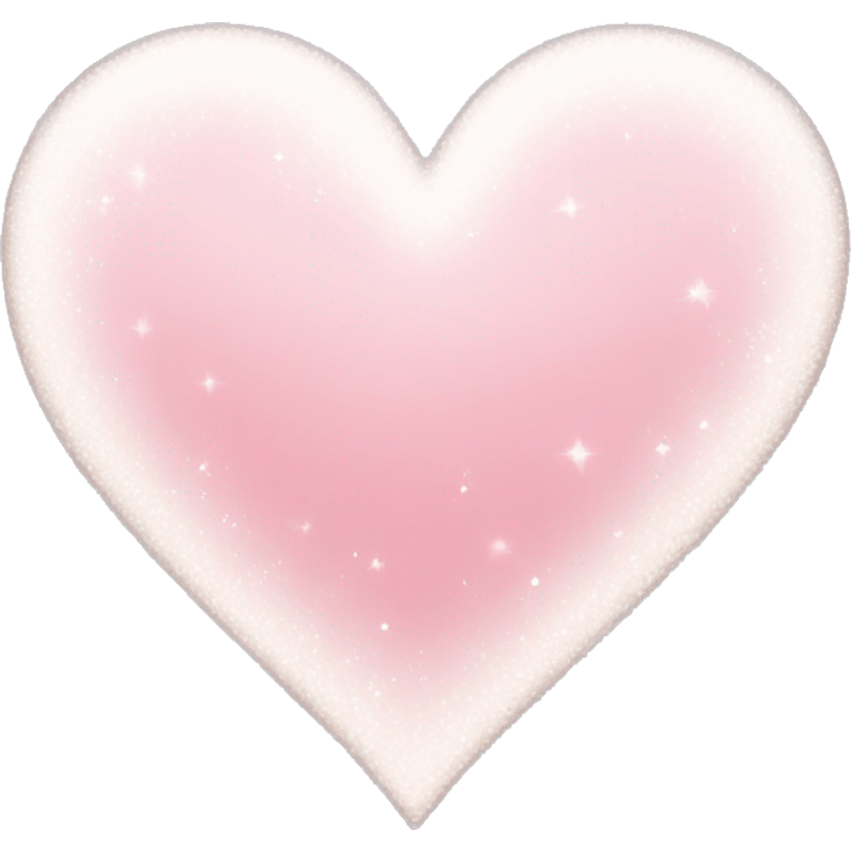 Light pink heart white sparkles  emoji