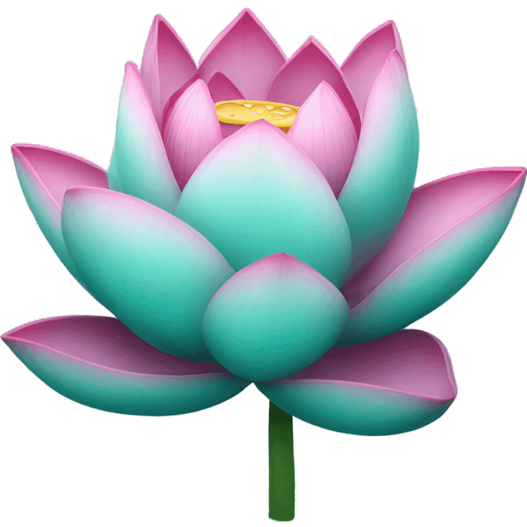 Pink lotus flower in turquoise water emoji