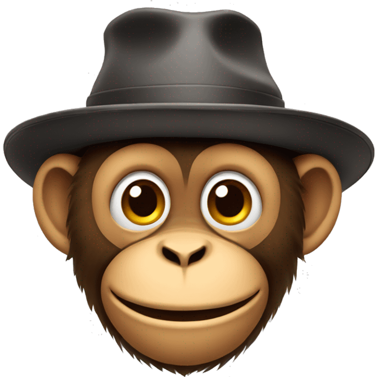 Monkey with hat emoji