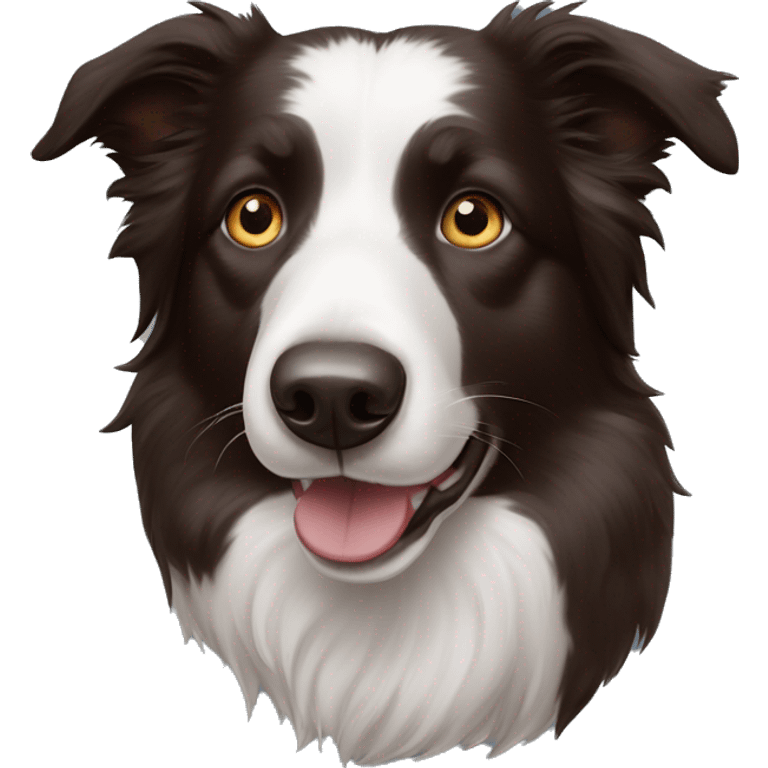 Une border collie avec un œil bleu et un œil marron  emoji