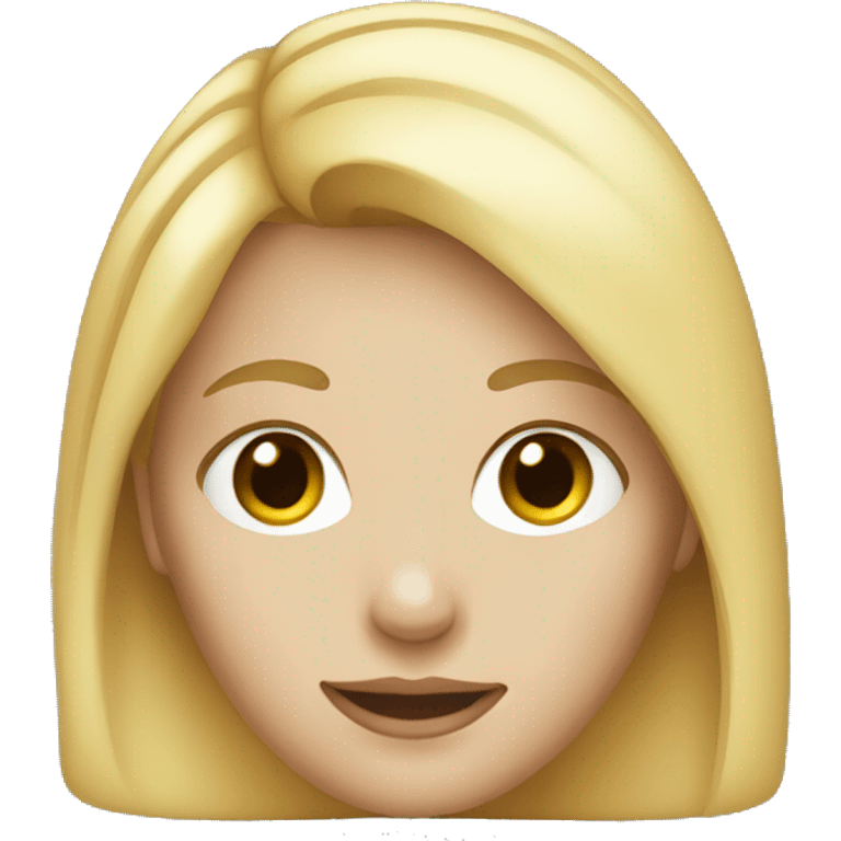 Blonde girl with spots on face emoji