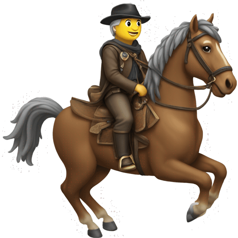 Teboune monte sur un cheval  emoji