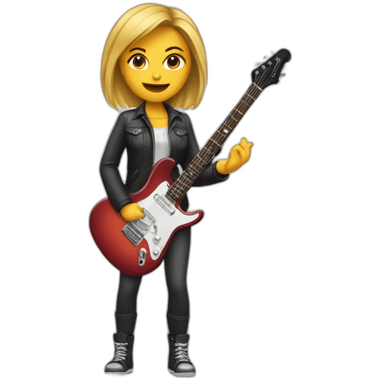 a female guitar player emoji