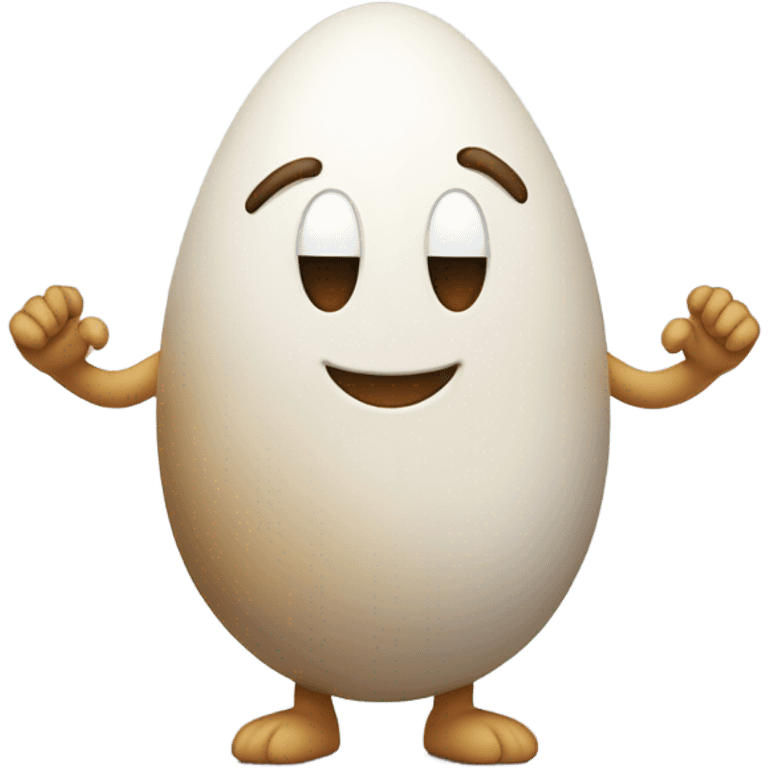 Little egg man throws his hands in the air going wild emoji