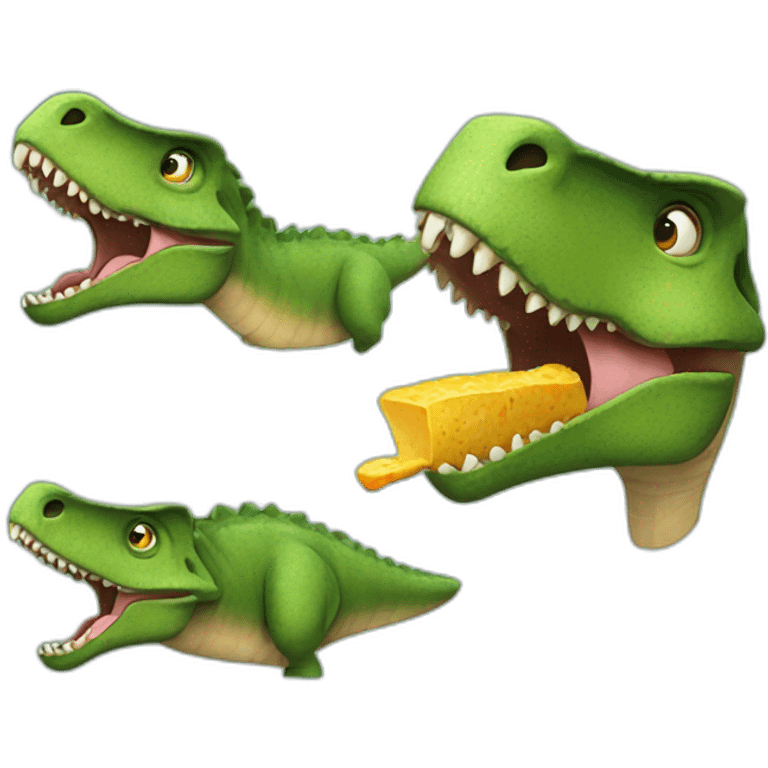 dinosaur eating emoji